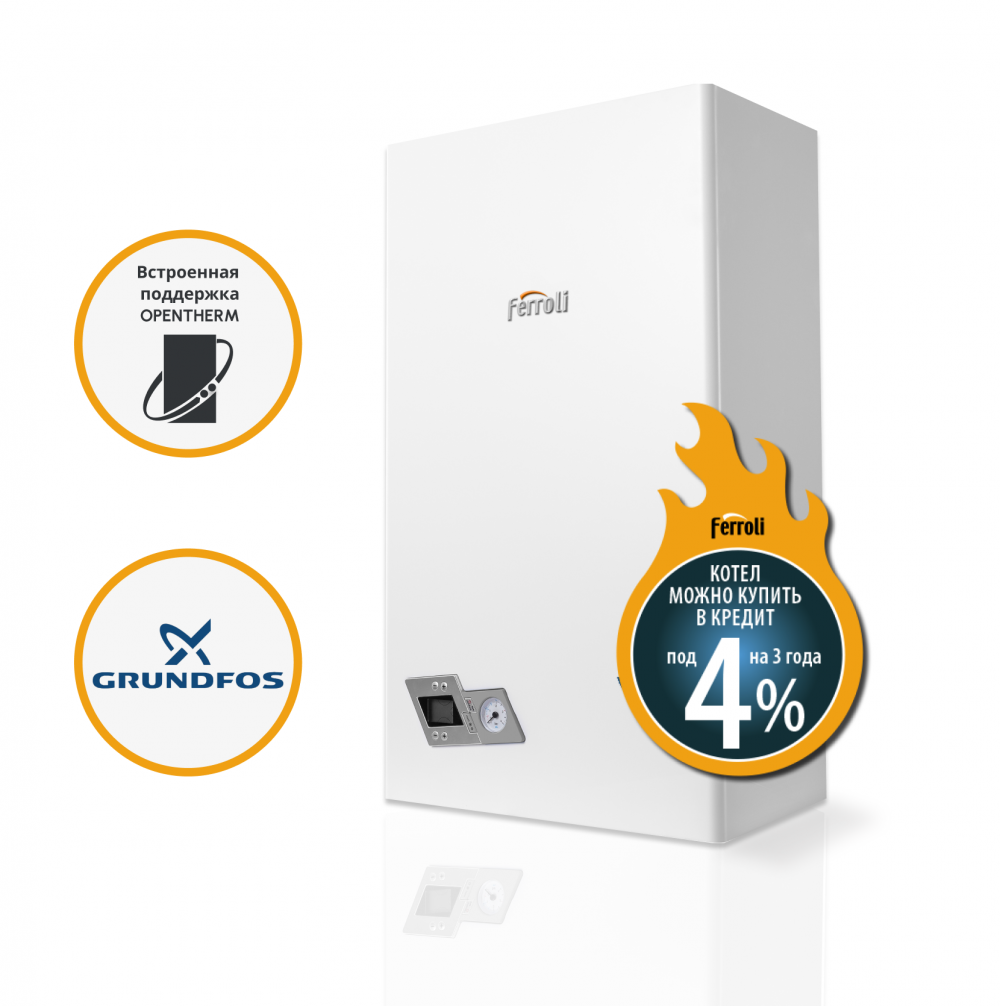 Настенный газовый котел Ferroli Divabel F24