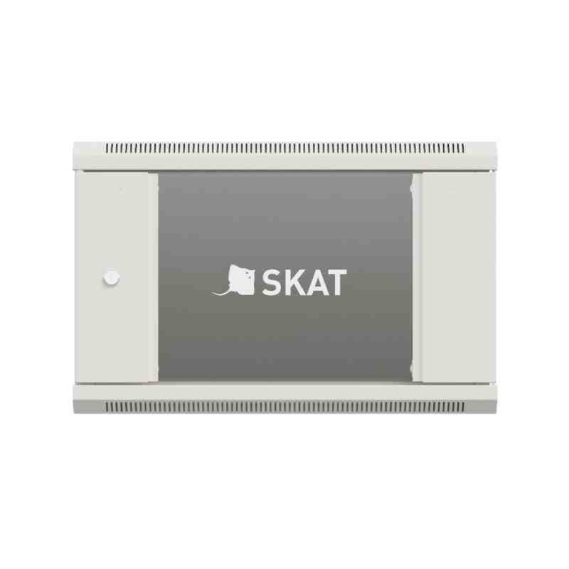 SKAT TB-12W660GF-G Шкаф настенный телекоммуникационный 12U 600х600х635мм, дверь стеклянная