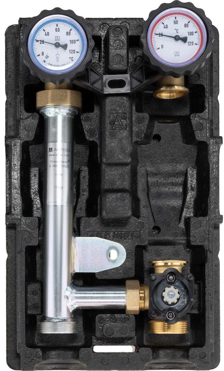 Насосная группа с 3-х ходовым клапаном 1". PrimoTherm K 180-2 DN25 3-WM, смесительный клапан ARV Kvs Vario, без насоса, AFRISO 77824