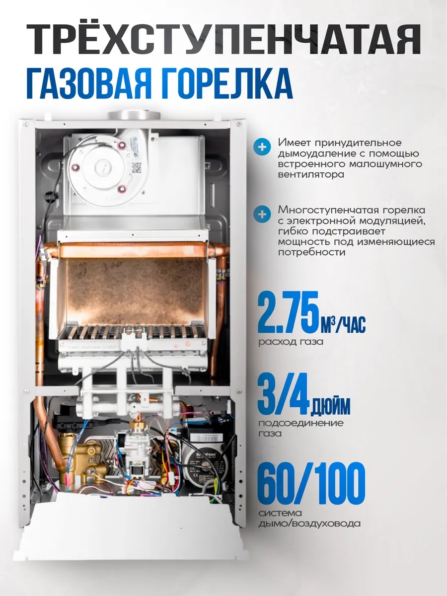 Котел газовый Двухконтурный Haier EvoLine 2.24 TI, 24 кВт