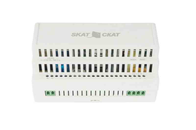 SKAT-12-8.0 DIN (СКАТ ИБП-12/8-DIN) источник питания 12В 8А пластиковый корпус под DIN рейку 35 мм