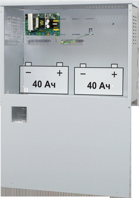 СКАТ-2400И7 исп.5000 (СКАТ ИБП-24/4,5-2x40) источник питания 24В 4,5А корпус под АКБ 2х40 Ач СС ТР