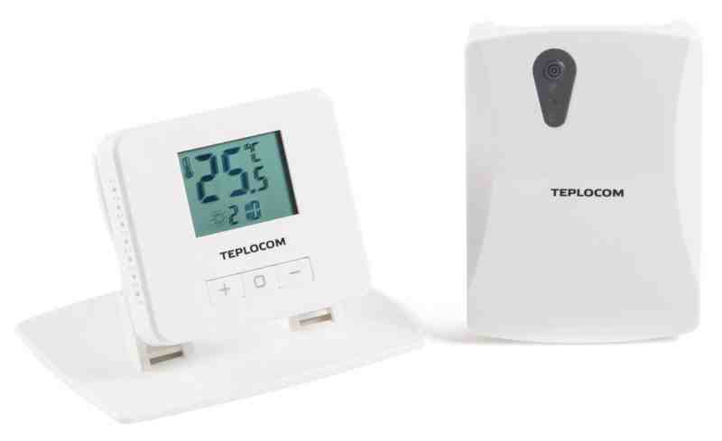 Термостат комнатный Teplocom TS-2AA/3A-RF, беспроводной, реле 250В, 3А