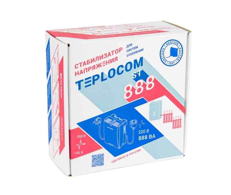 Teplocom ST-888 стабилизатор сетевого напряжения 220В, 888ВА, Uвх. 145-260 В